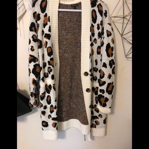 Who What Wear leopard cardigan
